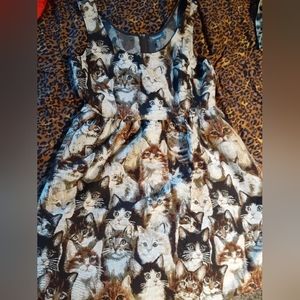 Modcloth sleeveless cat lady dress nwot
